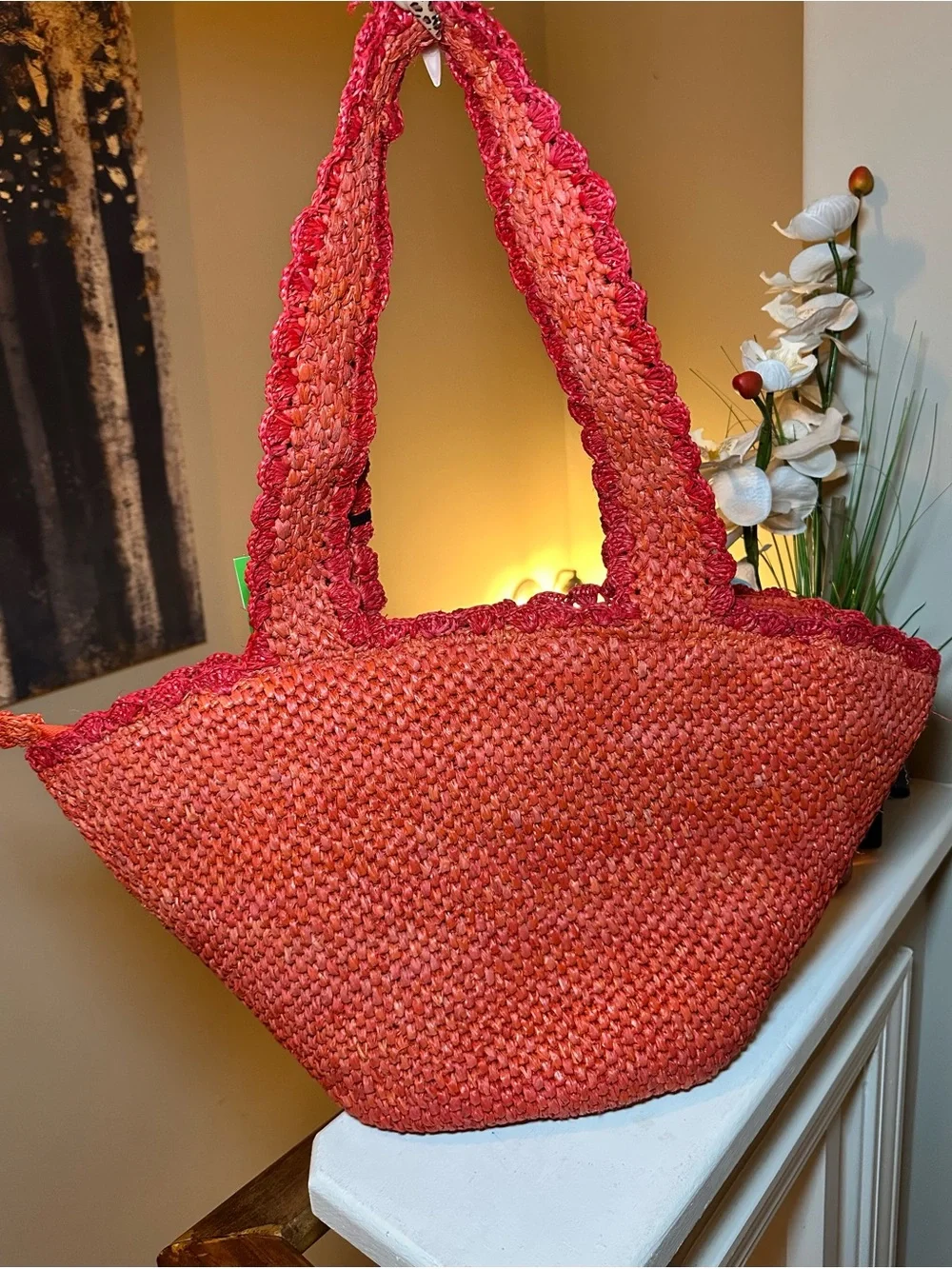 kate spade x Target Woven straw tote with bow detail